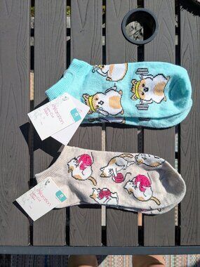 Hamster and Cat Sock Bundle - 2 Pairs